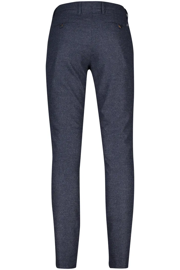 Alberto gemêleerd chino blauw wol