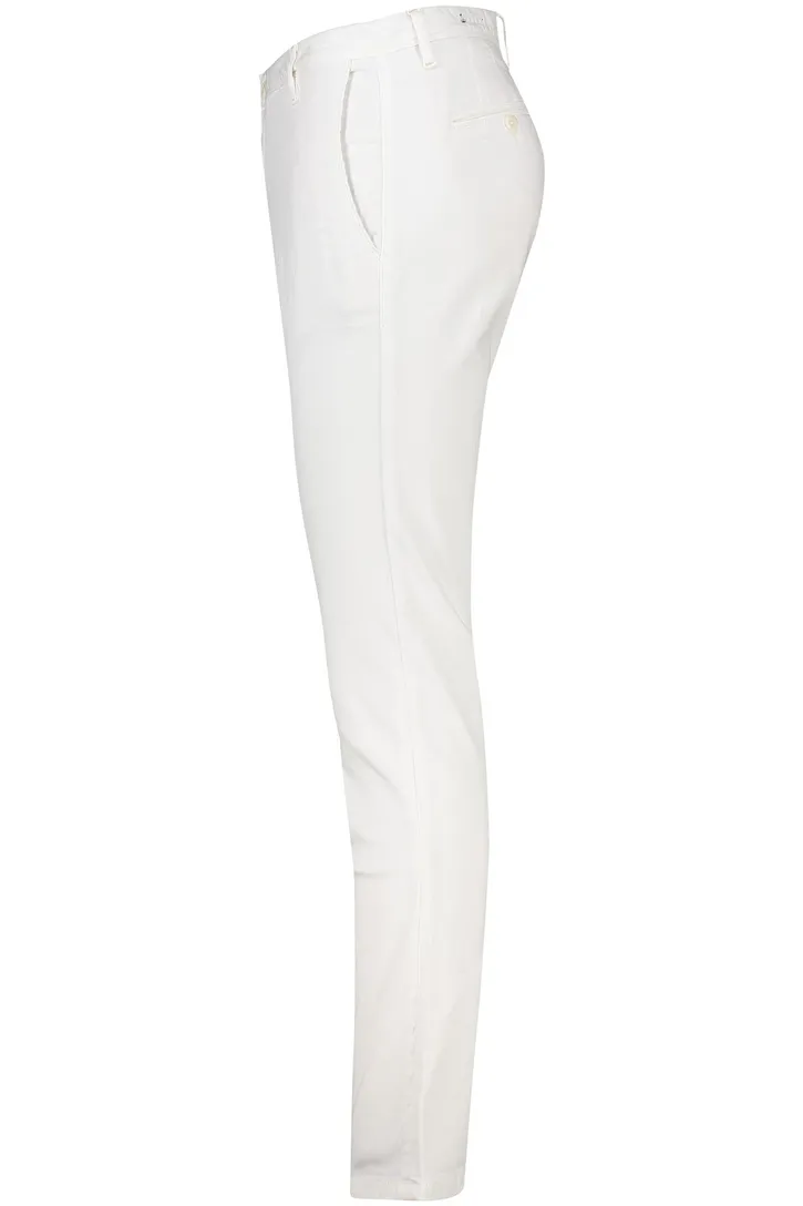 Alberto broek rob slim fit chino wit