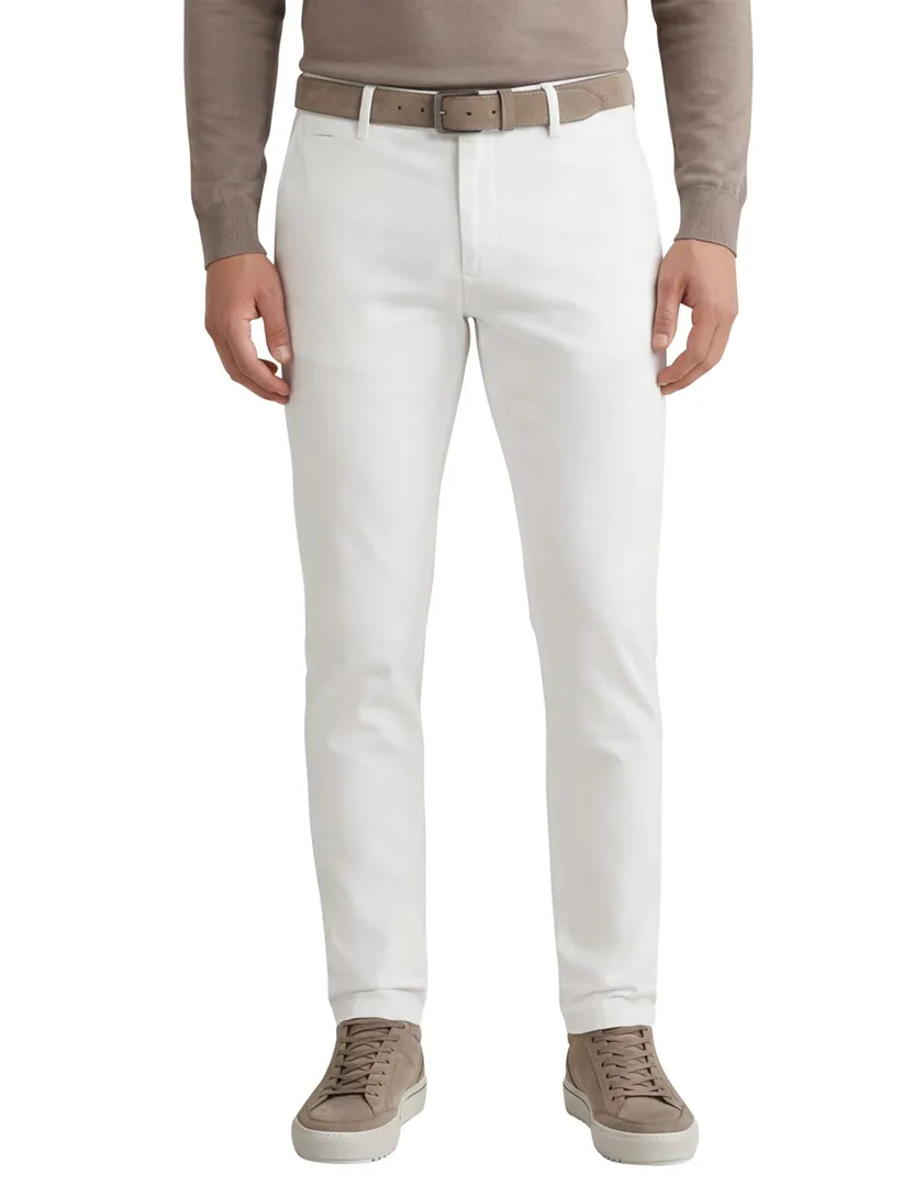 Alberto broek rob slim fit chino wit