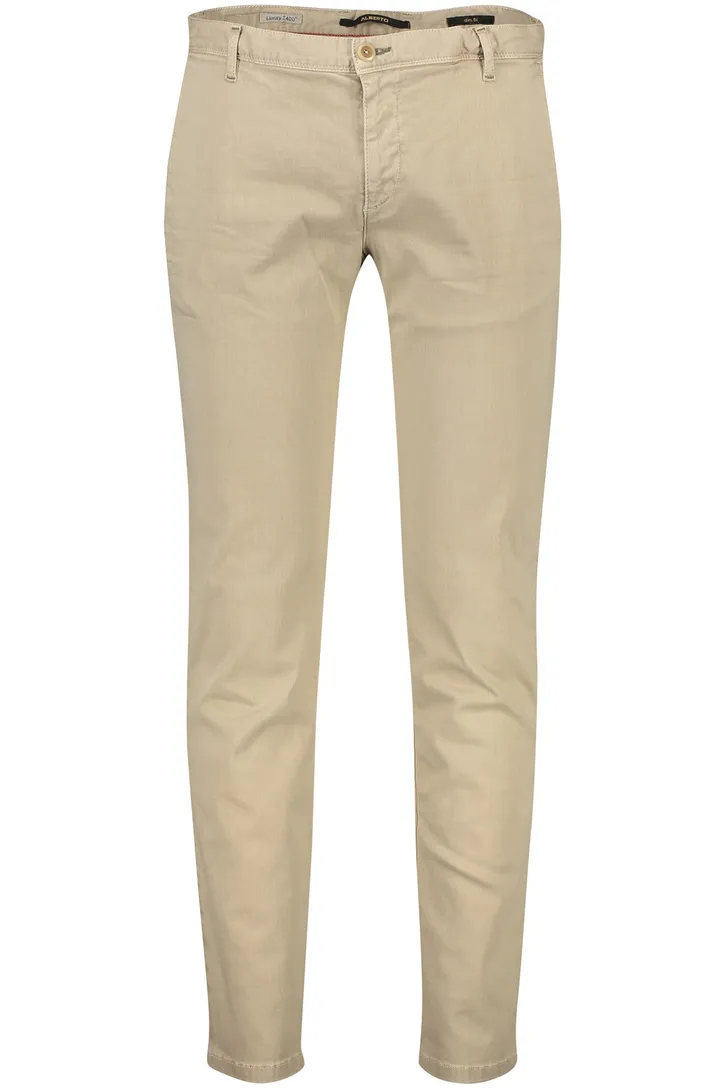 Alberto broek rob katoen slim fit chino beige