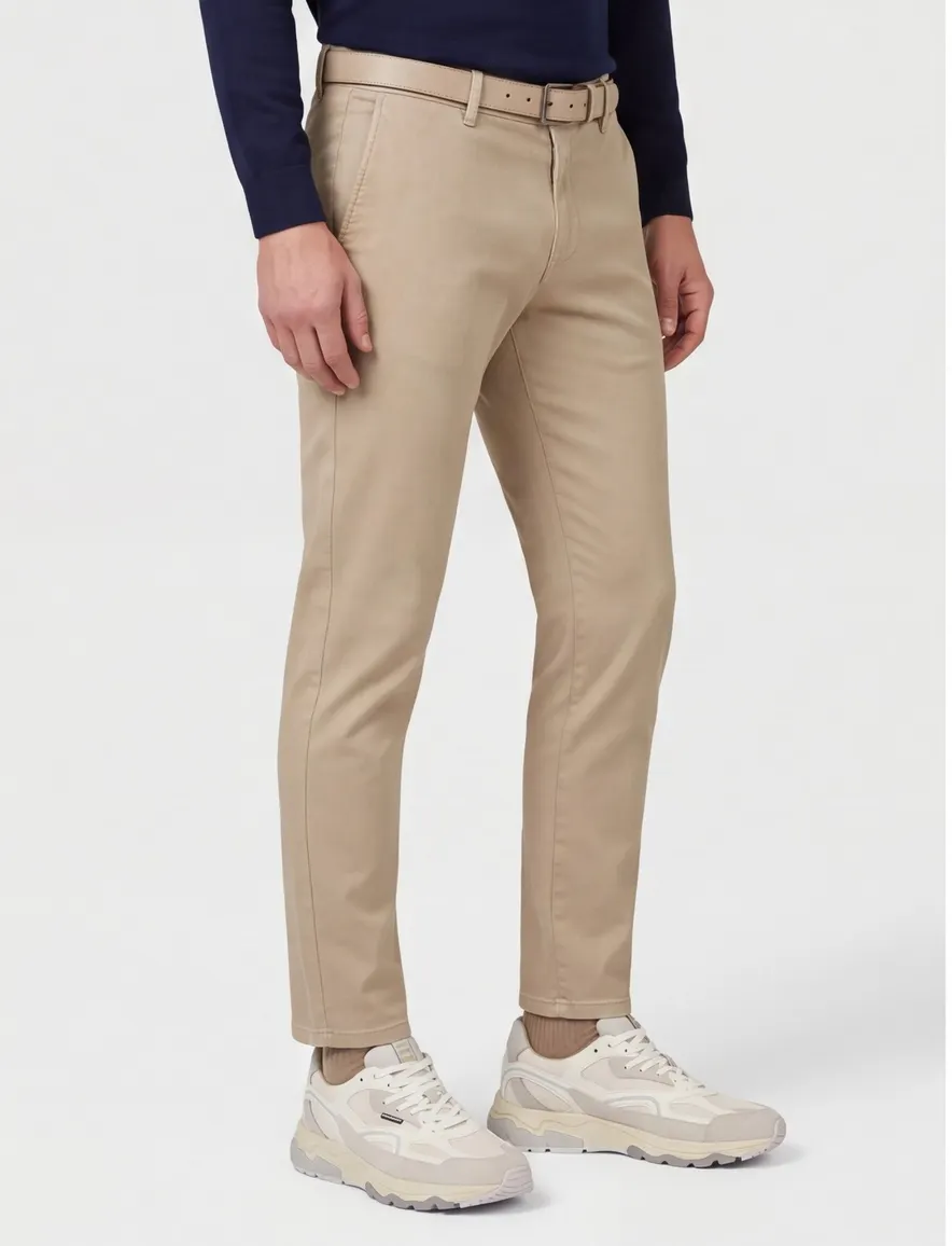 Alberto broek beige rob slim fit chino