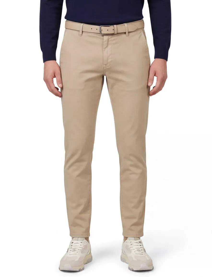 Alberto broek beige rob slim fit chino