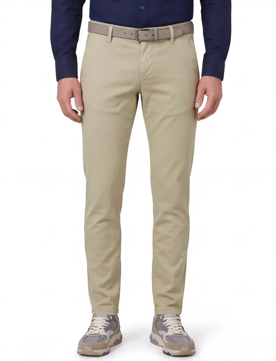 Alberto chino broek rob slim fit lichtgroen uni