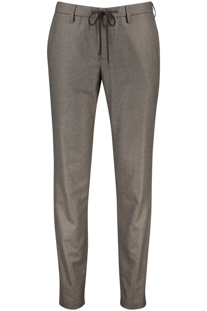 katoenen broek Alberto bruin