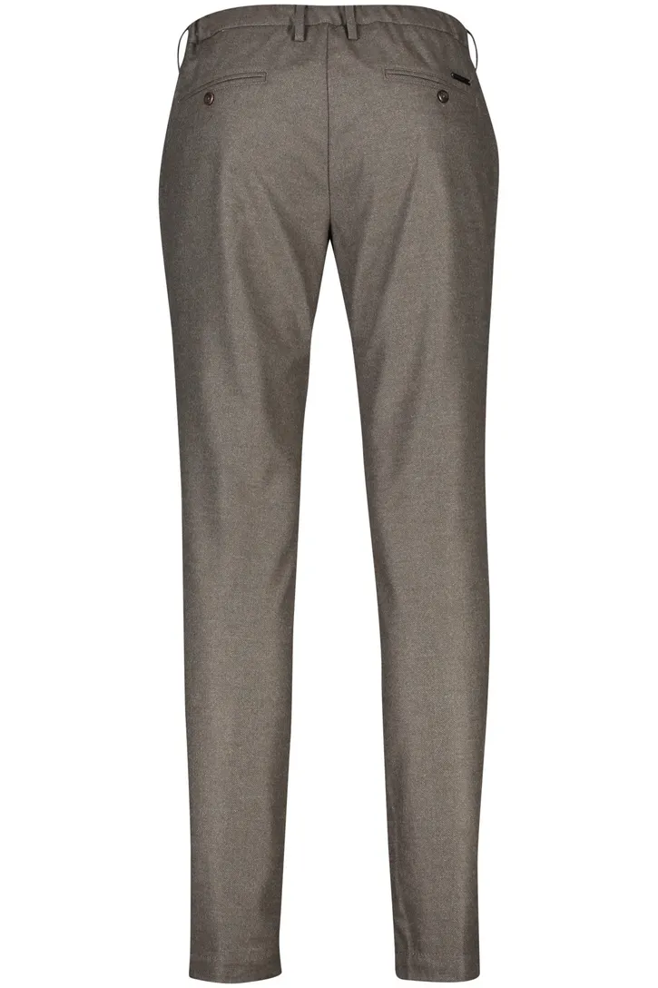 katoenen broek Alberto bruin