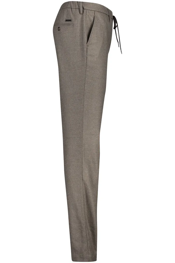 katoenen broek Alberto bruin