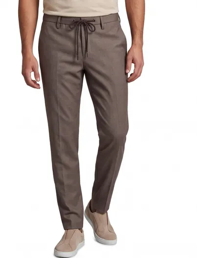 Alberto katoenen broek Alberto bruin