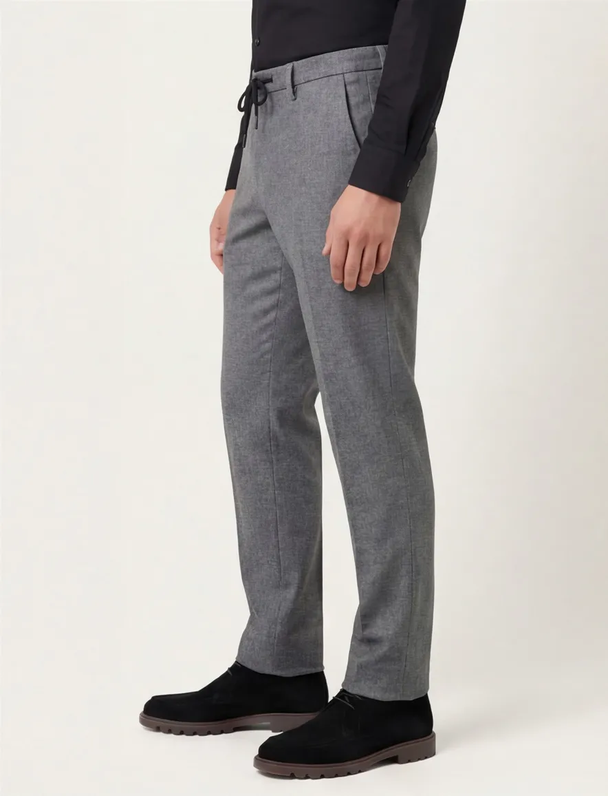 Alberto katoenen broek grijs