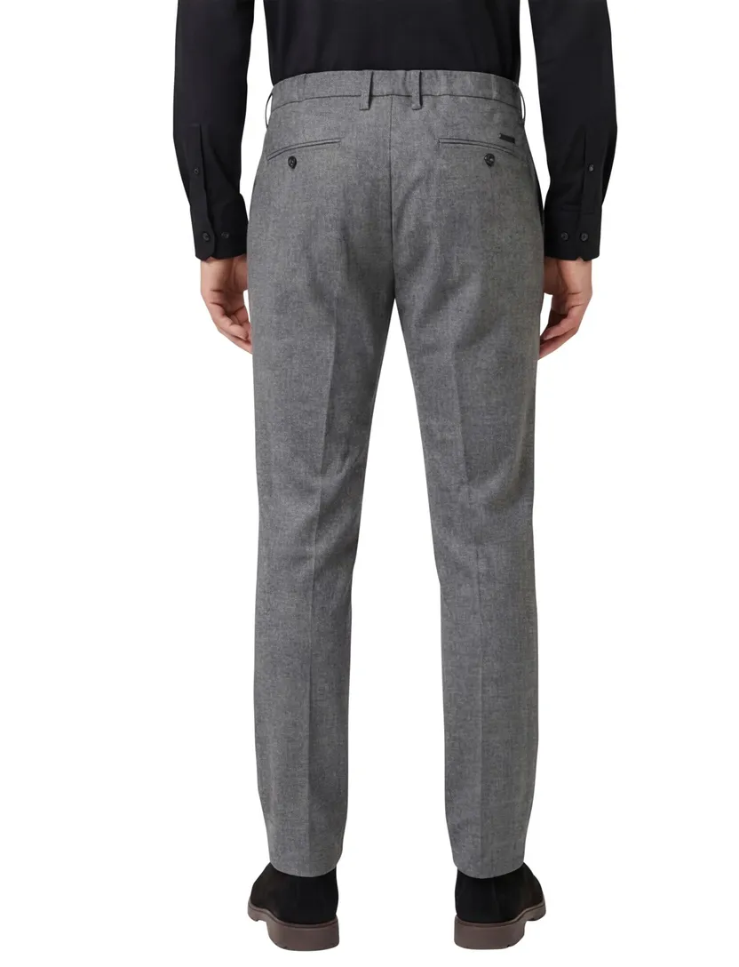 katoenen broek Alberto grijs