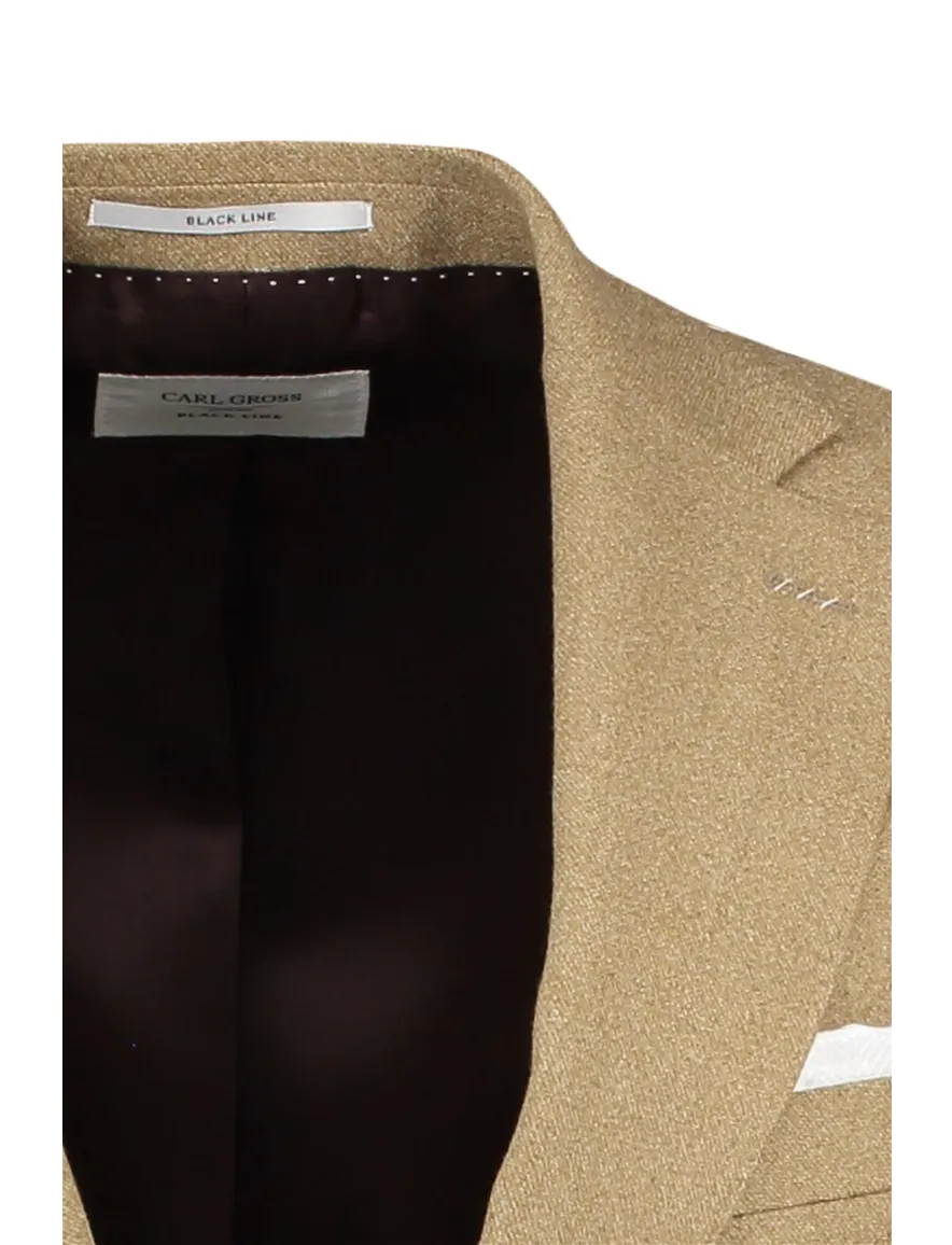 colbert Carl Gross merinowol normale fit beige effen