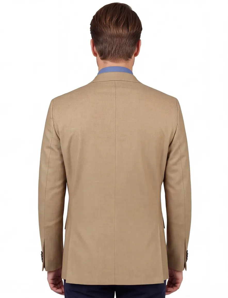 colbert Carl Gross merinowol normale fit beige effen
