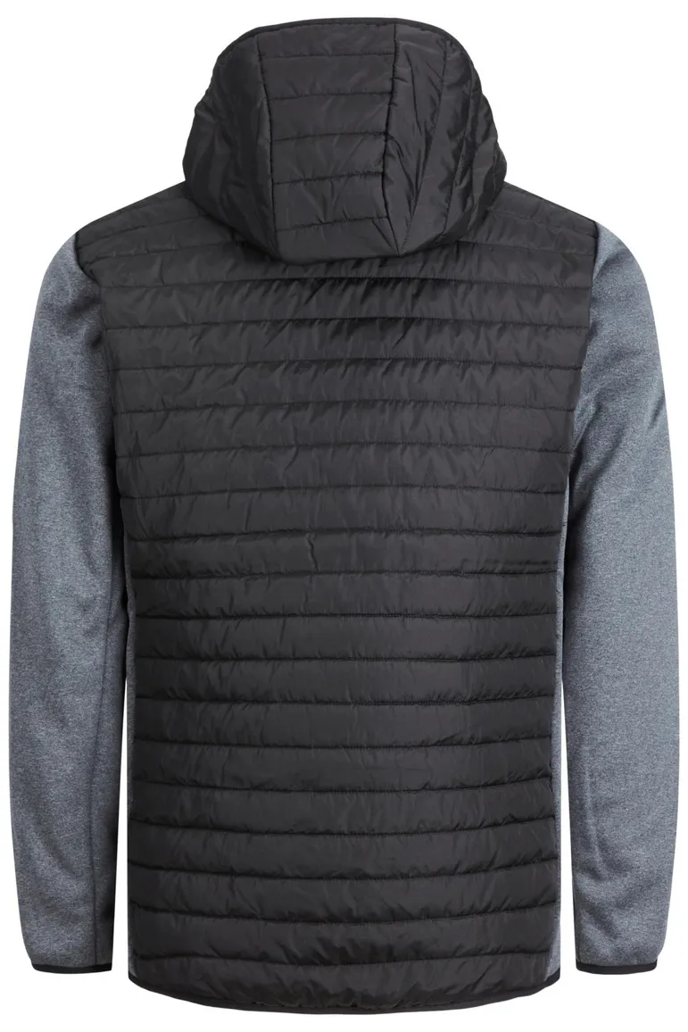 Tussenjas Jack & Jones Plus Size grijs effen rits normale fit