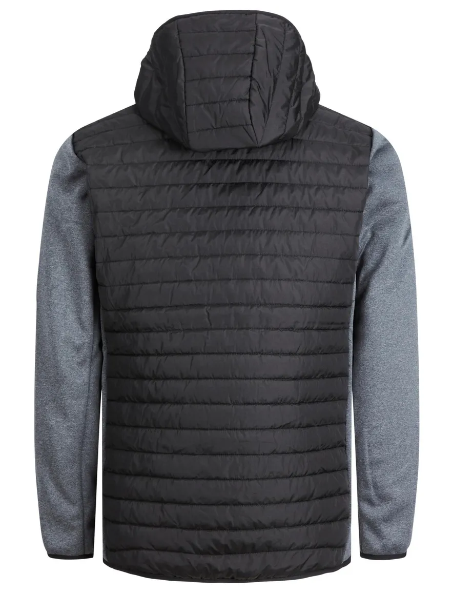Tussenjas Jack & Jones Plus Size grijs effen rits normale fit