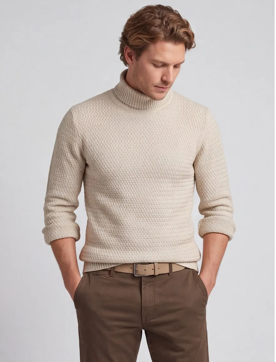 coltrui Thomas Maine beige effen merinowol