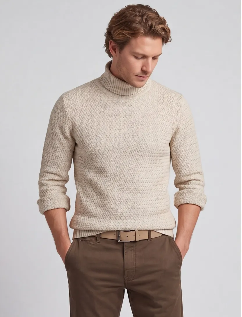 Thomas Maine coltrui beige effen merinowol