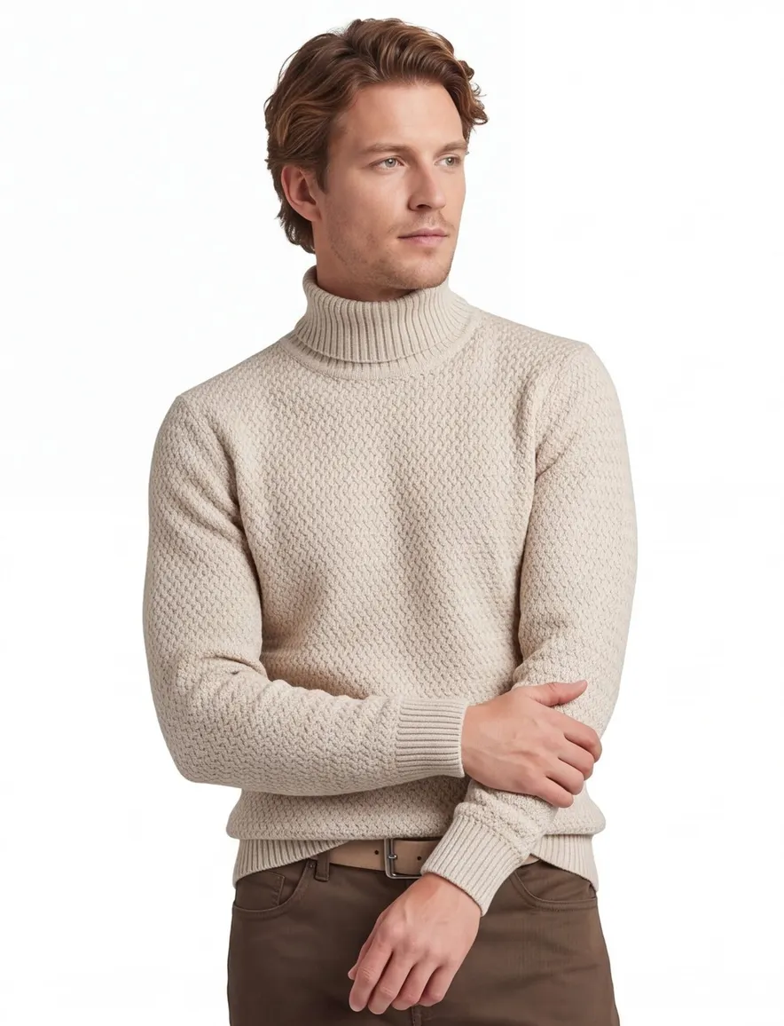 coltrui Thomas Maine beige effen merinowol