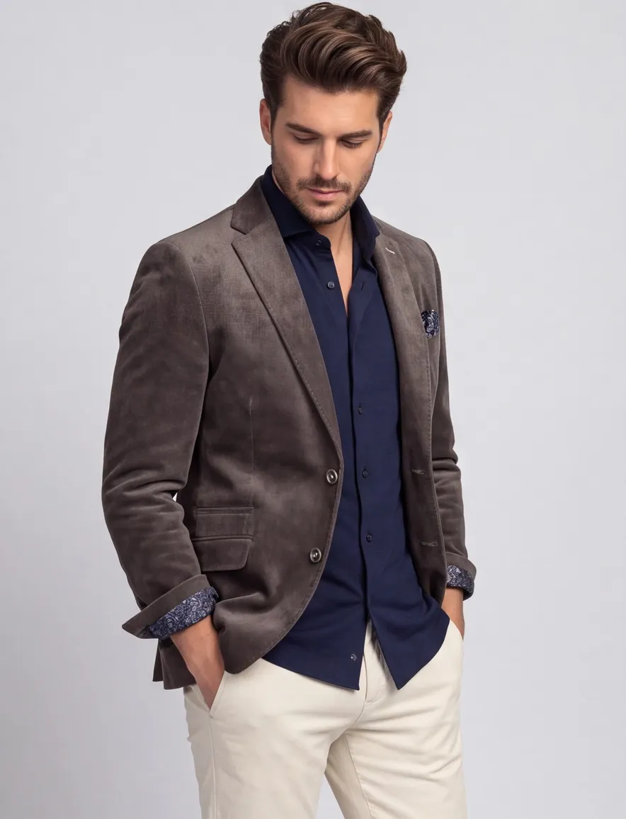 colbert Portofino normale fit bruin effen