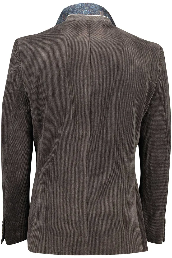Portofino colbert normale fit bruin effen