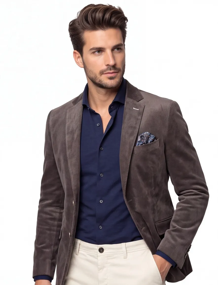colbert Portofino normale fit bruin effen