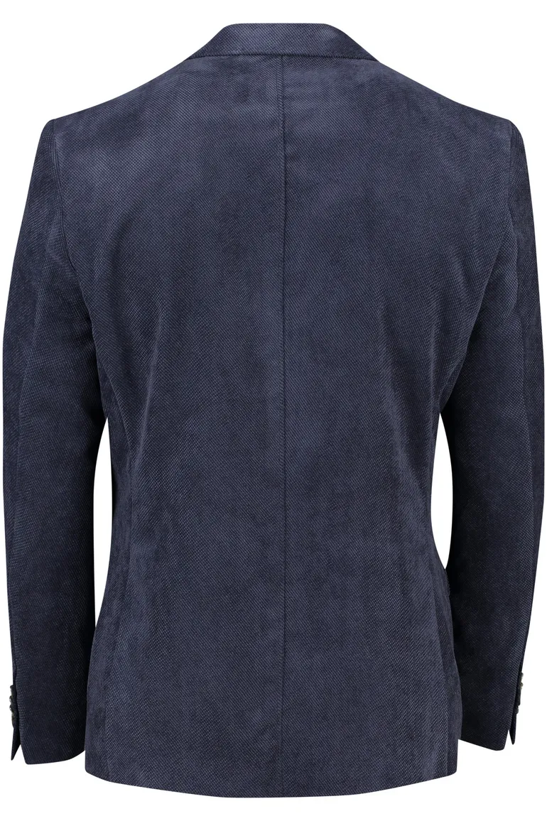 Colbert donkerblauw Portofino effen normale fit