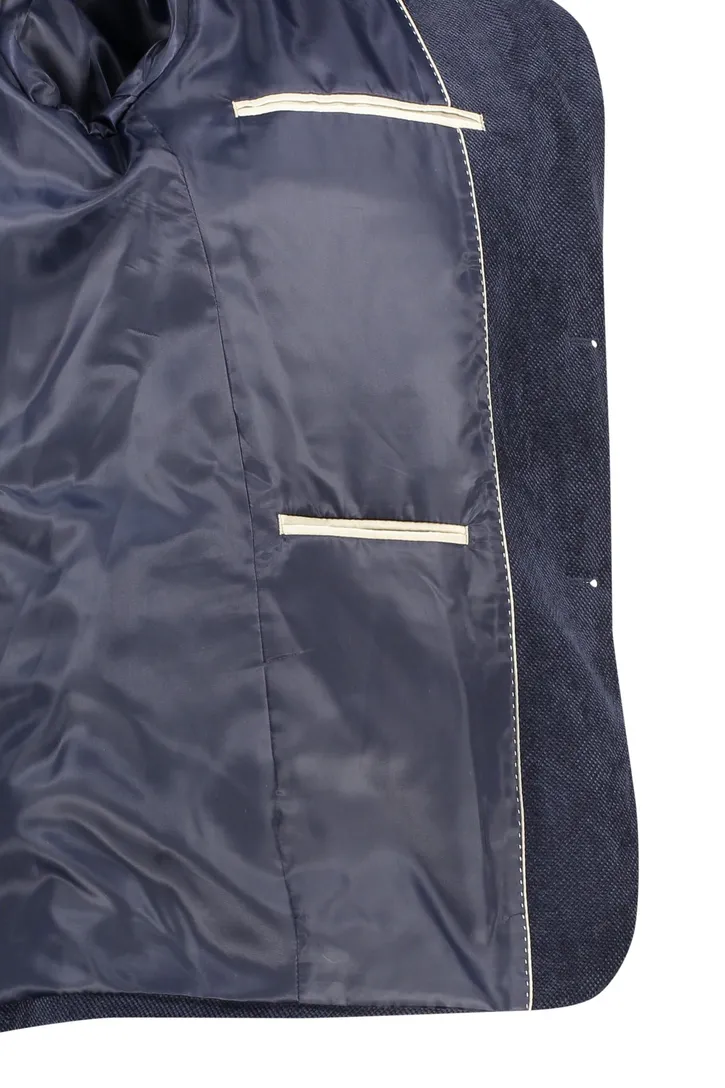 Portofino colbert normale fit donkerblauw effen