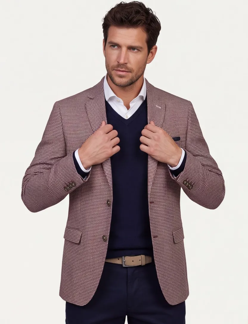 Portofino colbert normale fit rood