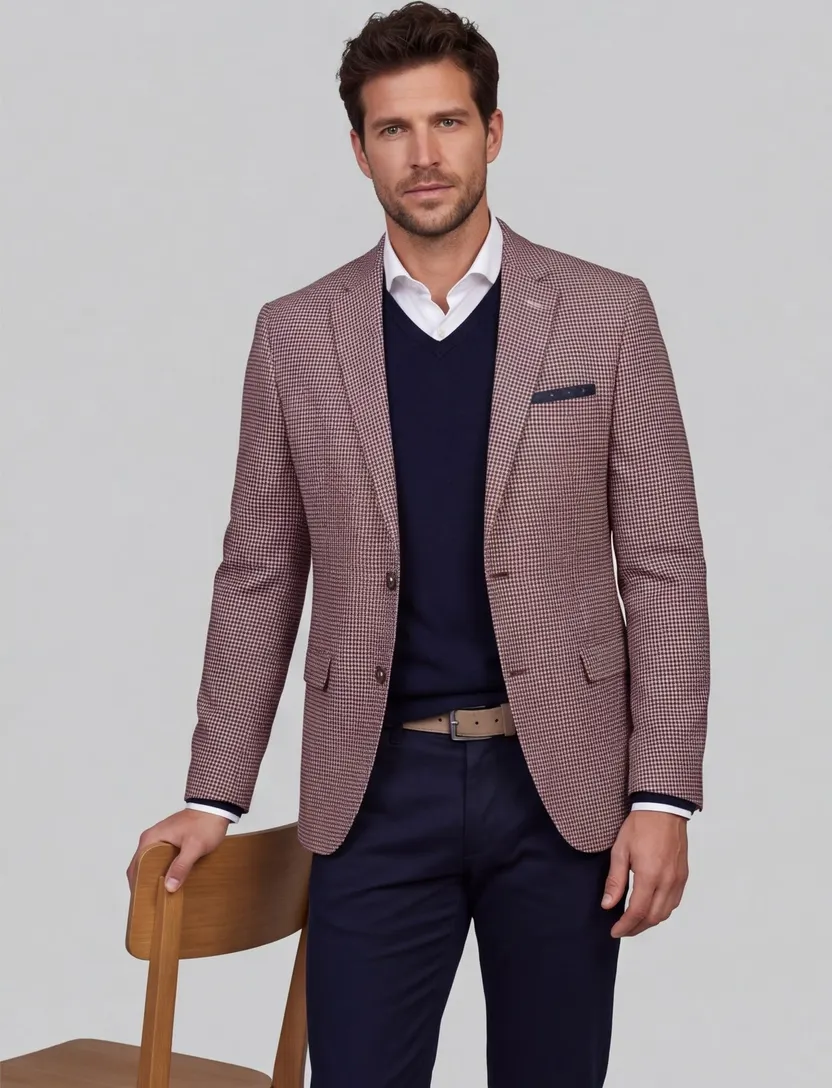 Portofino colbert normale fit rood
