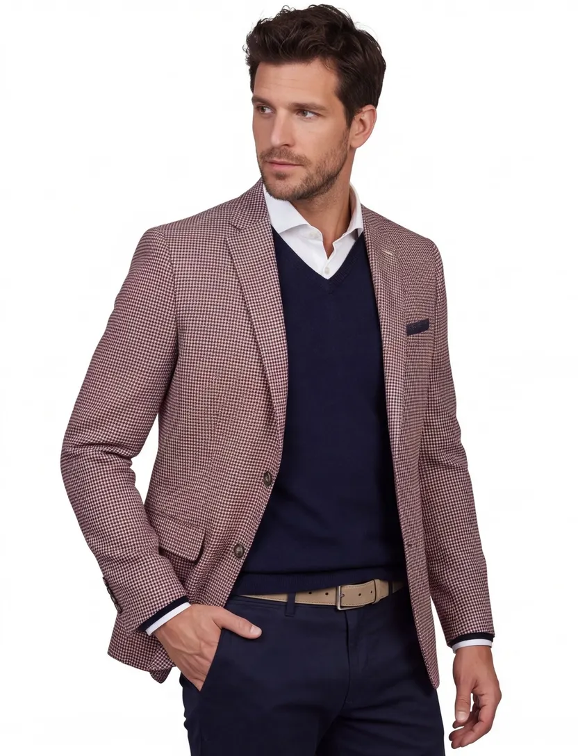 Portofino colbert normale fit rood