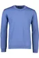 trui Maerz blauw effen merinowol ronde hals