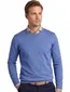 trui Maerz blauw effen merinowol ronde hals