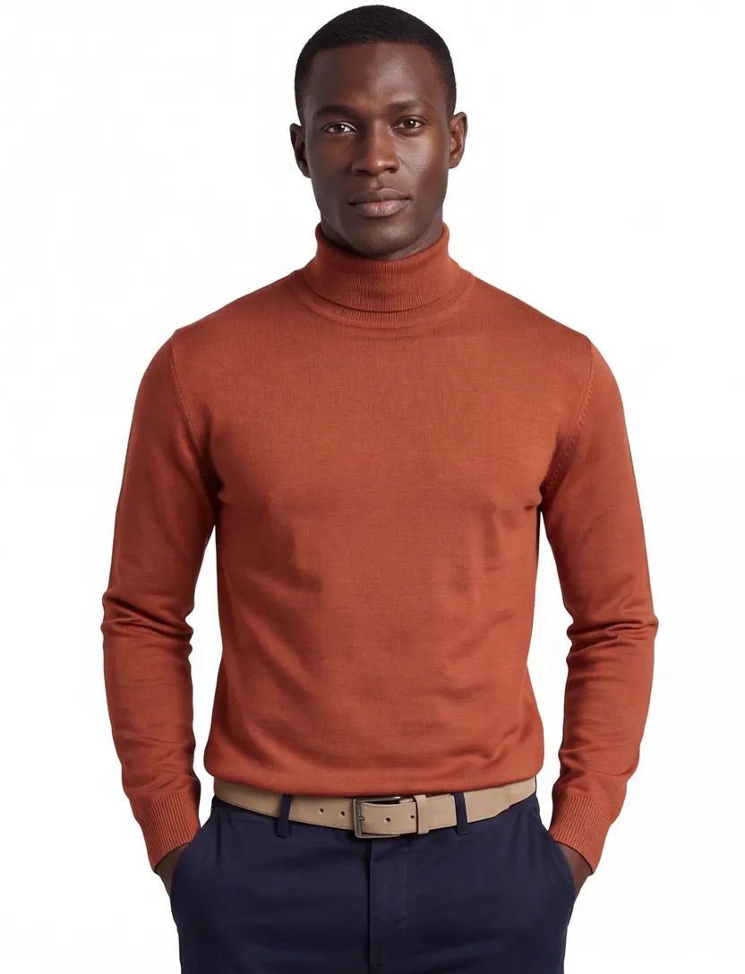 Maerz coltrui oranje effen merinowol