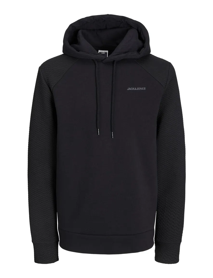 Hoodie Plus Size Jack & jones zwart met capuchon