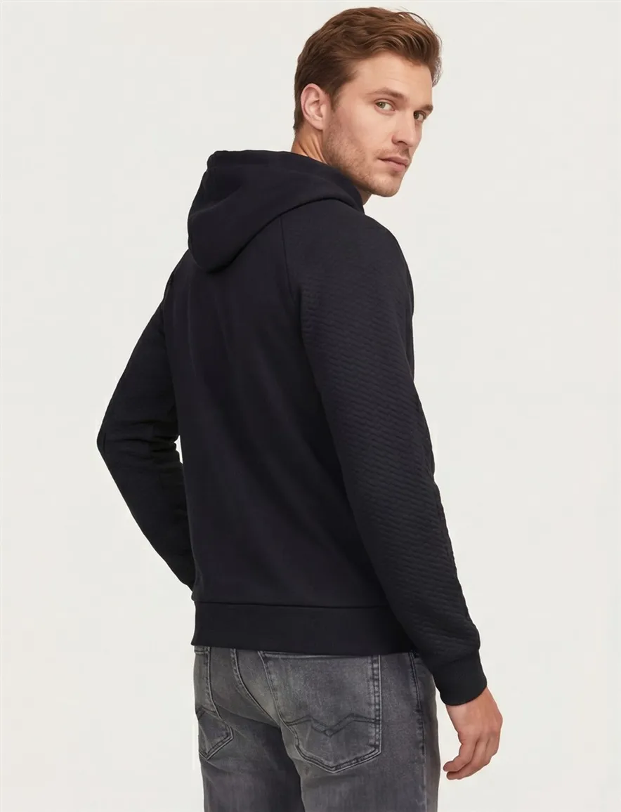 Hoodie Plus Size Jack & jones zwart met capuchon