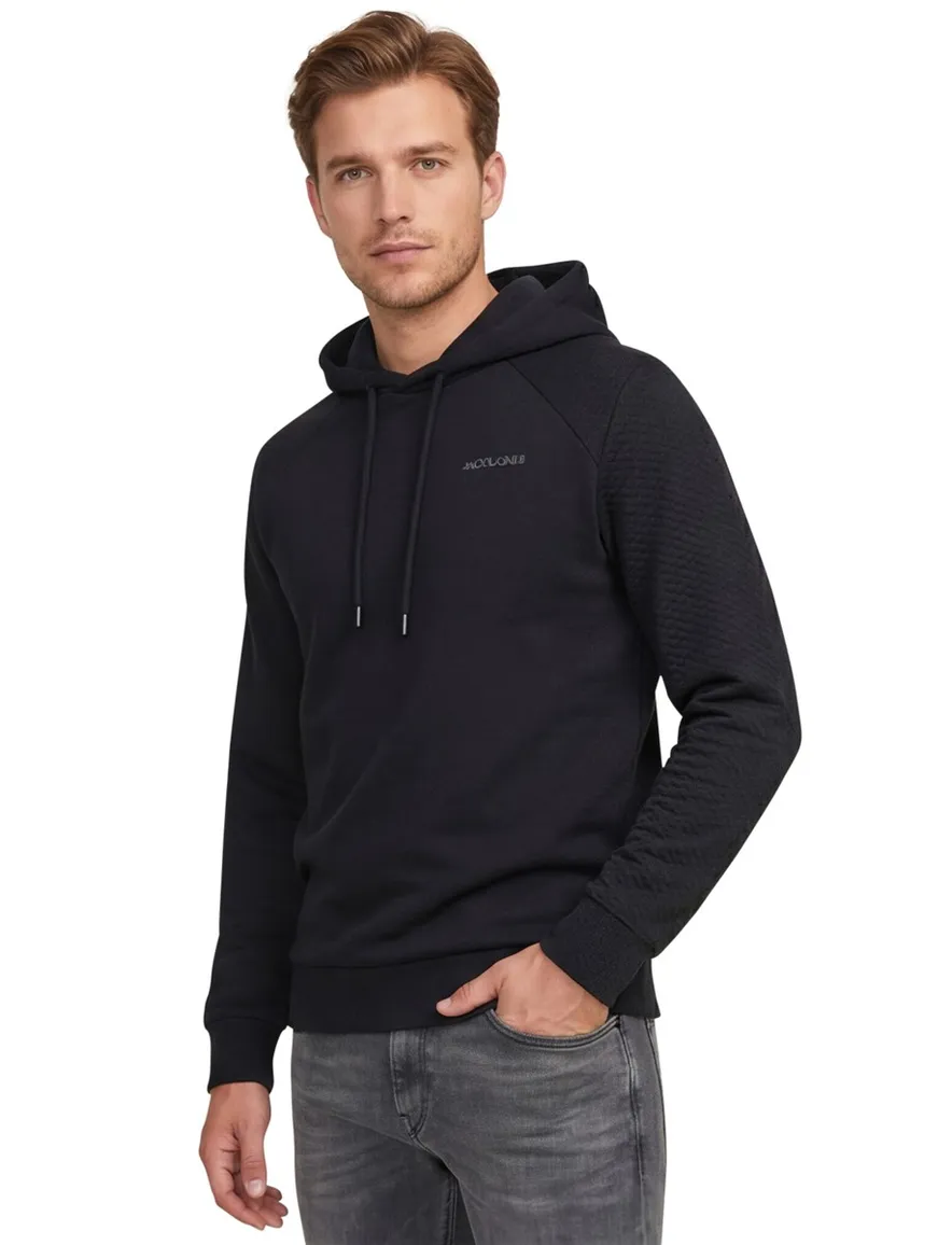 Hoodie Plus Size Jack & jones zwart met capuchon