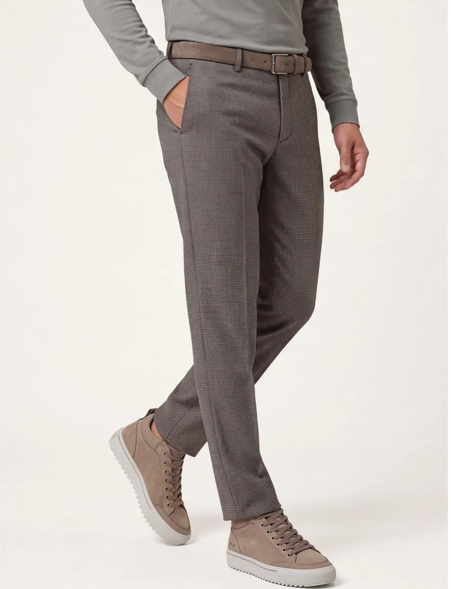 Portofino pantalon mix en match bruin gemêleerd