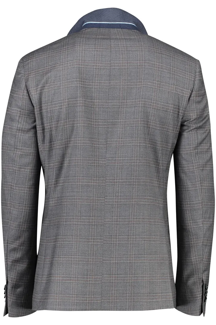 Normale fit Scotland Blue colbert mix & match antraciet ruit