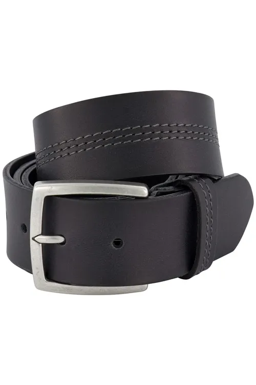 Lindenmann riem zwart leer