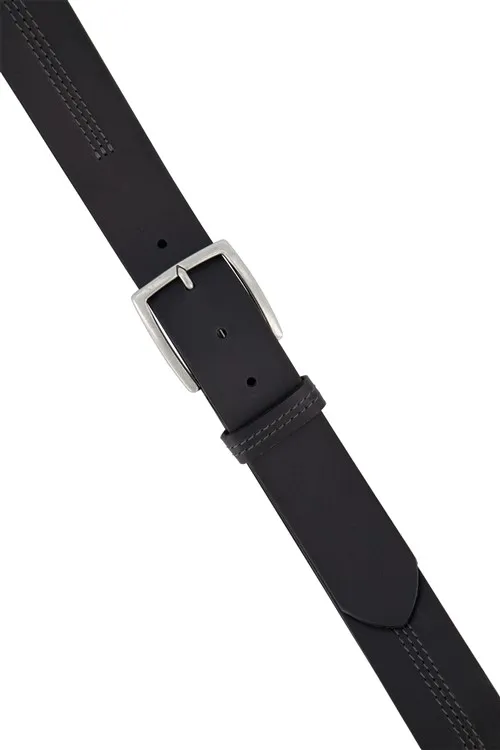 Lindenmann riem zwart leer