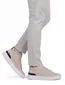 Hoge Blackstone sneakers beige effen leer
