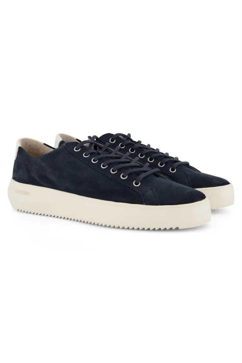 sneakers Blackstone effen leer blauw