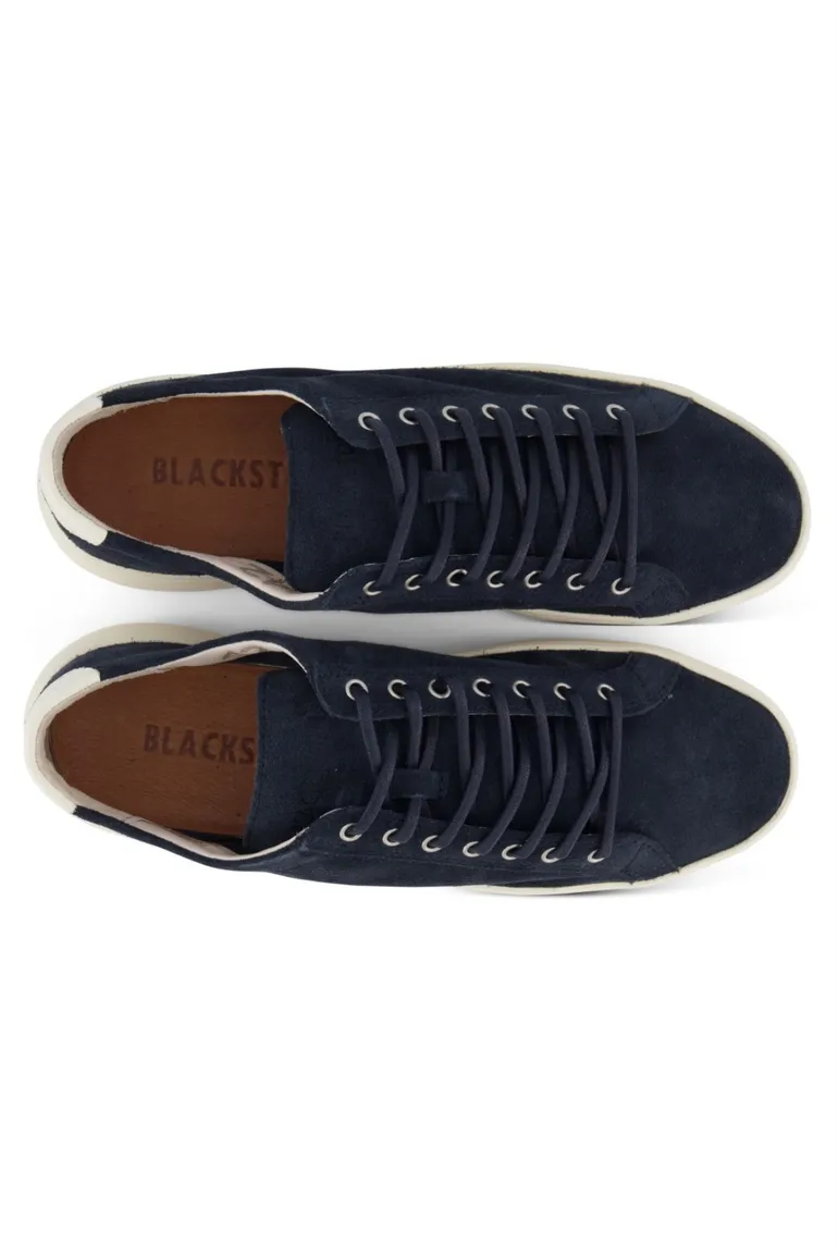 sneakers Blackstone effen leer blauw