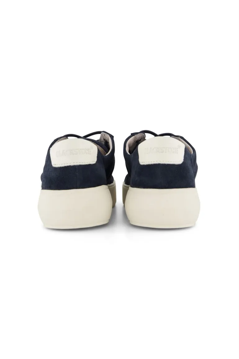 sneakers Blackstone effen leer blauw