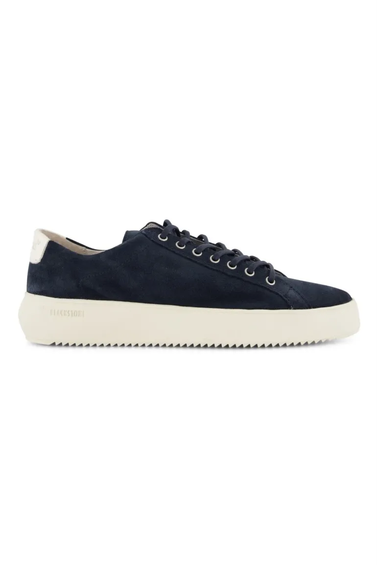 sneakers Blackstone effen leer blauw