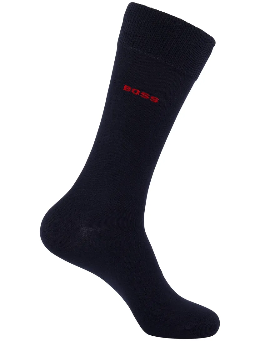 BOSS Black sokken giftbox 3-pack rood & donkerblauw katoen