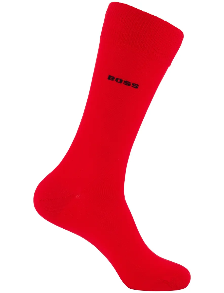 Boss sokken giftbox 3-pack rood & donkerblauw katoen