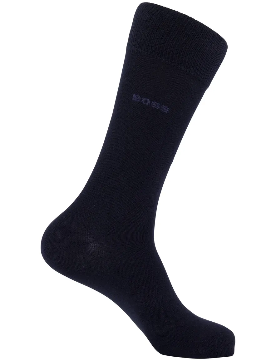 BOSS Black sokken 3-pack giftbox zwart, grijs en donkerblauw effen