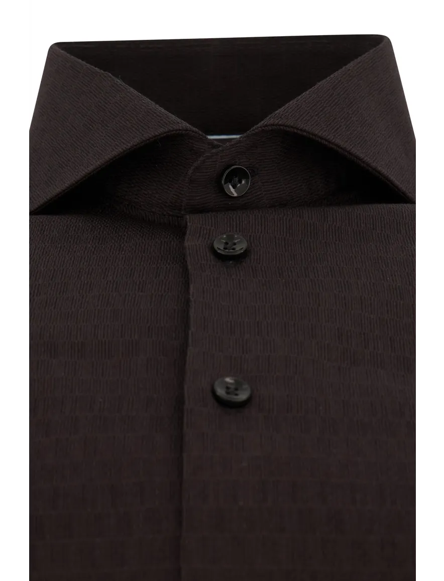 John Miller overhemd zwart Tailored Fit