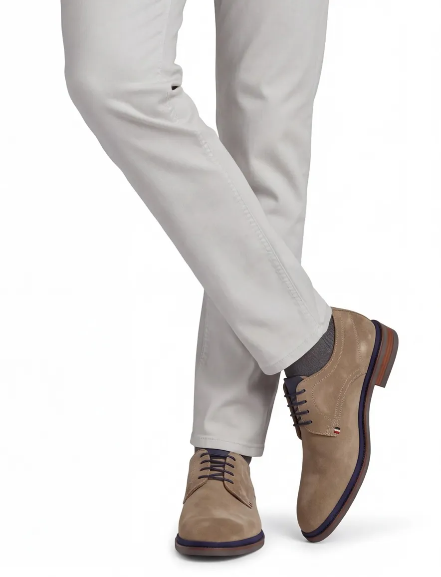 Giorgio nette veterschoenen bruin effen leer