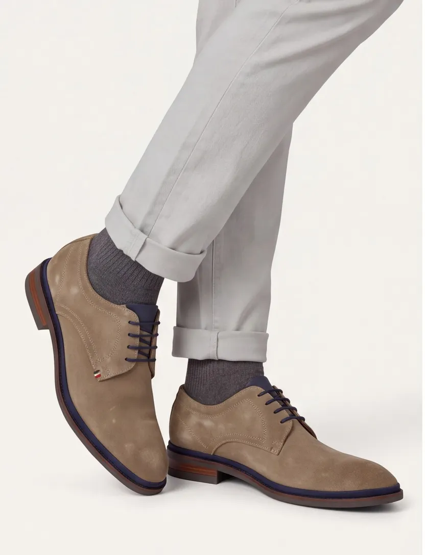 Giorgio nette veterschoenen bruin effen leer