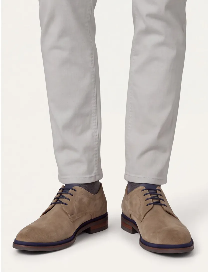 Giorgio nette veterschoenen bruin effen leer